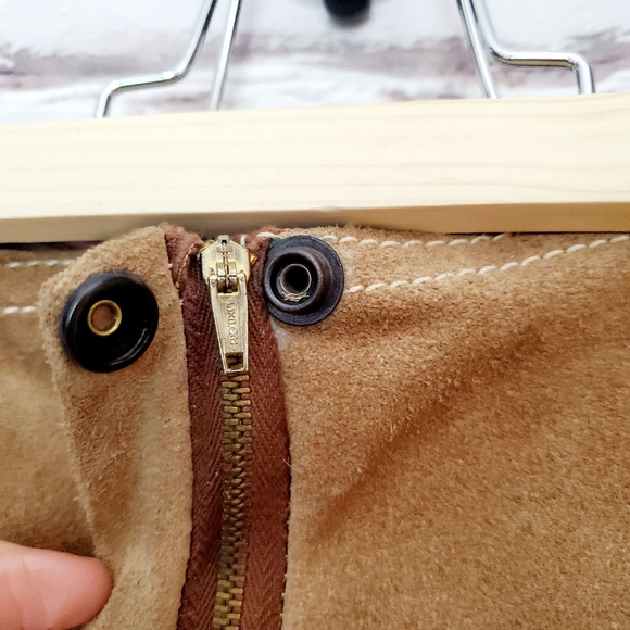 Vintage 1960s Suede Wide Leg Pants - Picture 5 of 9